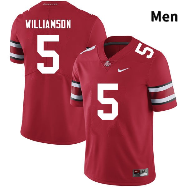 Ohio State Buckeyes Marcus Williamson Men's #5 Red Authentic Stitched College Football Jersey